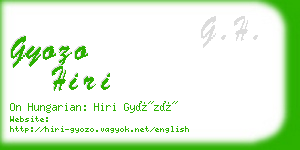 gyozo hiri business card